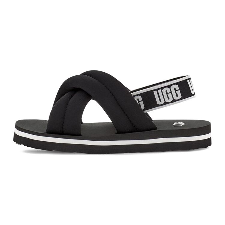 UGG Сандалии детские, мягкие, удобные, нейлоновые, черные 1124914K-BLK 32.5