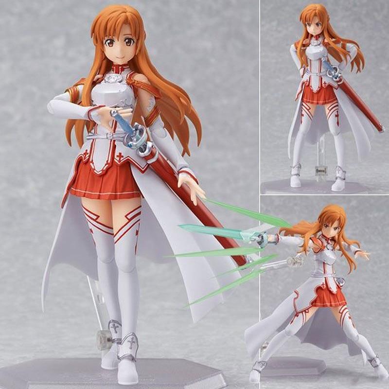 Аниме SAO Sword Art Online Асуна Юки Кирито Figma 178 ПВХ 14 см Фигурки Коллекционная модель игрушка в подарок фигурка куклы
