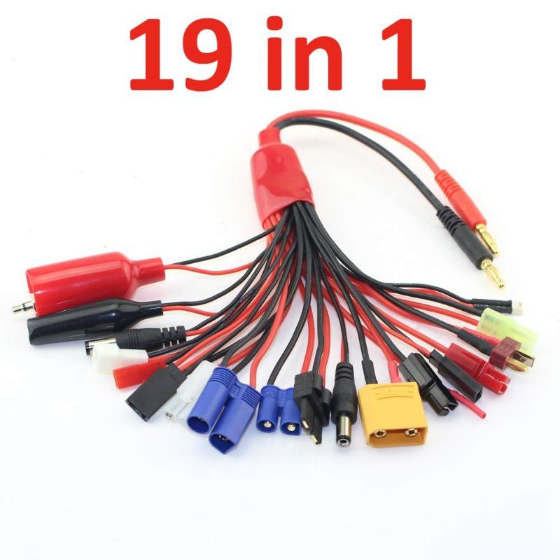 19 In1 RC Lipo аккумулятор, адаптер для зарядного устройства, разъем-разветвитель провода, конвертируемый кабель в виде осьминога на 4,0 мм, кабель с разъемом типа «банан» для XT60 19 in 1 charger