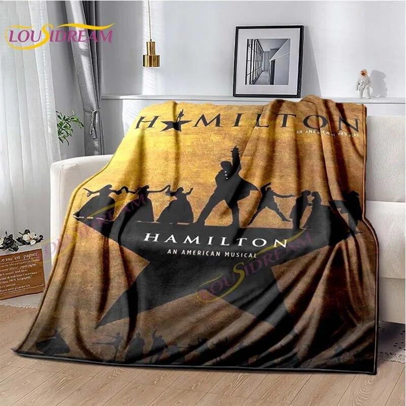 Фланелевое одеяло с 3D американскими мюзиклами Hamilton, постельное белье, диван, мягкое одеяло для покрывала, художественное музыкальное одеяло, домашний декор 75x100cm 30x40inch
