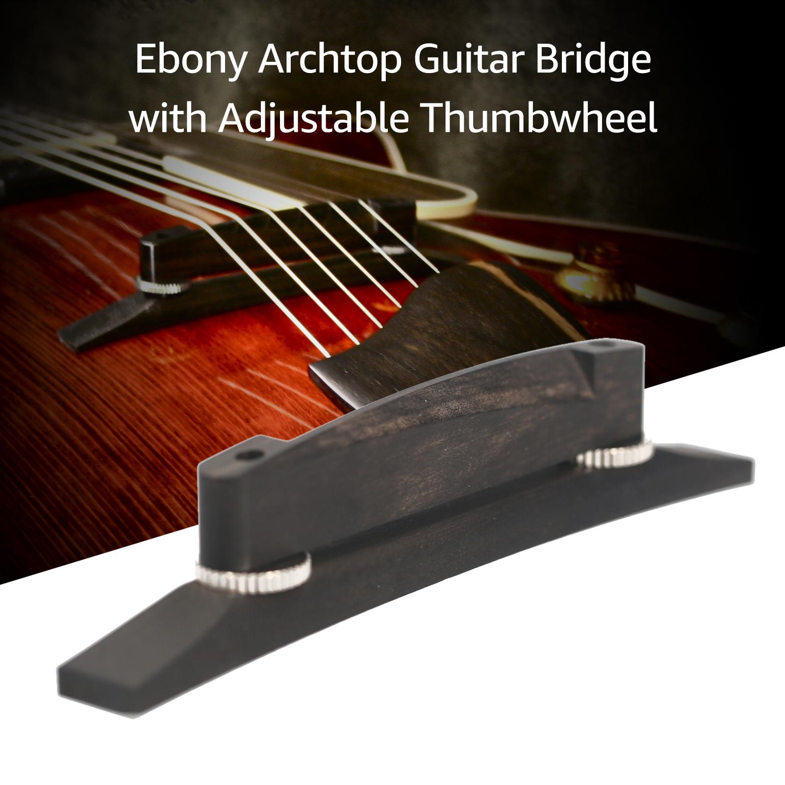 Бридж для джазовой гитары Плавающий мост Archtop с регулируемым колесиком для гитар Archtop чёрный