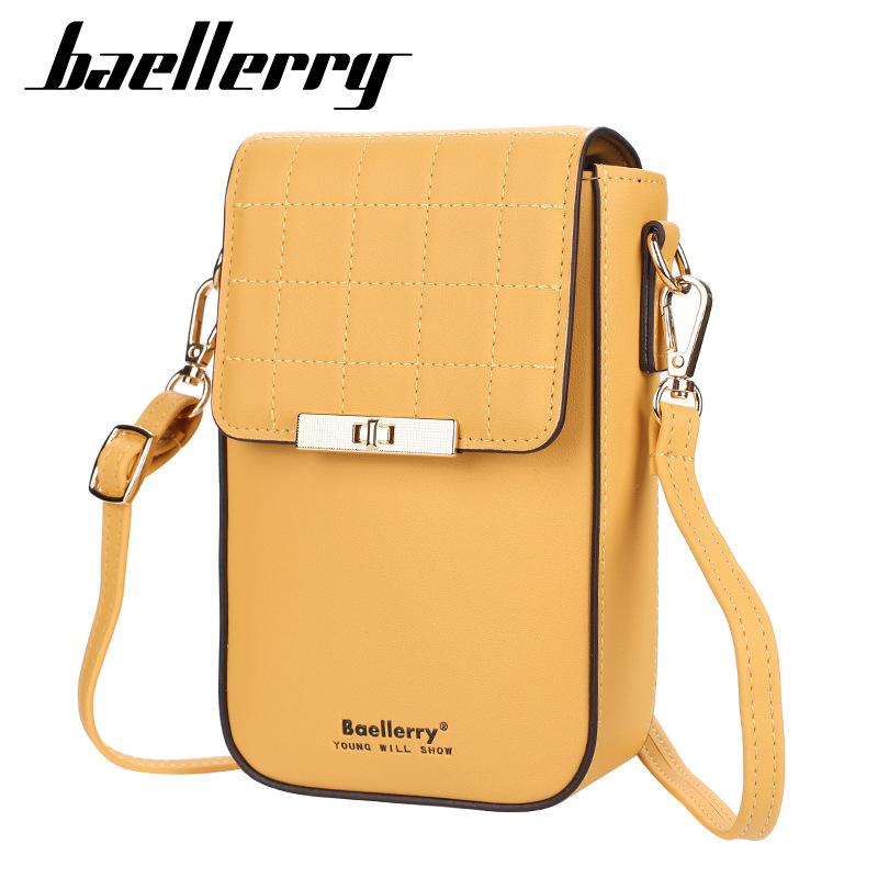 Baellerry модные женские сумки на ремне из искусственной кожи, сумка для телефона, женские клатчи, сумка через плечо, кошелек 19cm*12cm*6.5cm жёлтый
