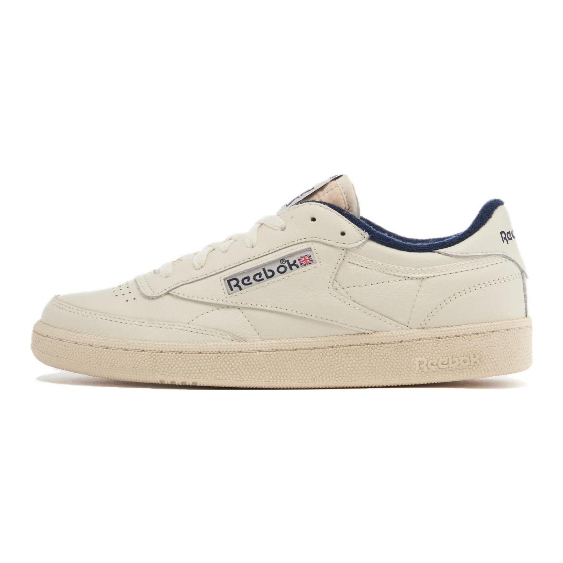 Reebok Club C 85 Vintage Chalk Vector Темно-синие кроссовки унисекс Кремовый алебастр 100007796 36.5