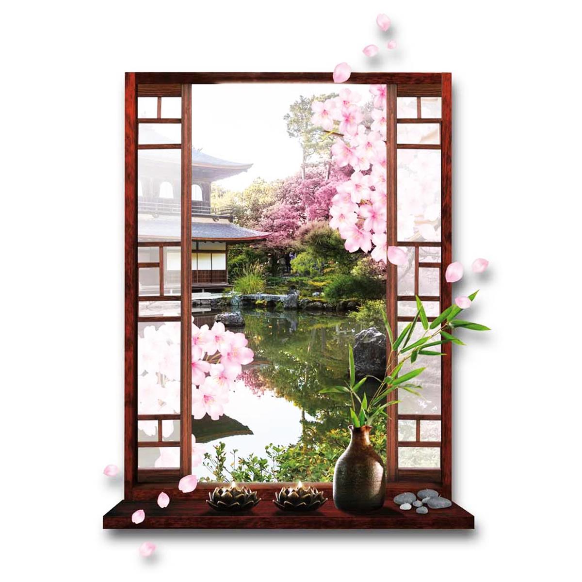 Les Trésors De Lily [M5228] - Наклейка  Japanese Garden  trompe l oeil (50x70 см) белый