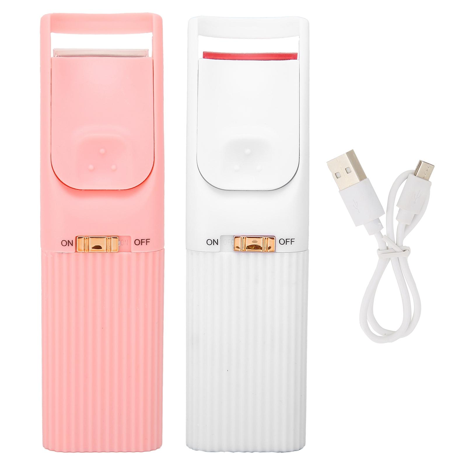 Подогреваемые щипцы для завивки ресниц USB Интеллектуальный контроль температуры Быстрый предварительный нагрев Эргономичный дизайн Подогреваемый L Pink