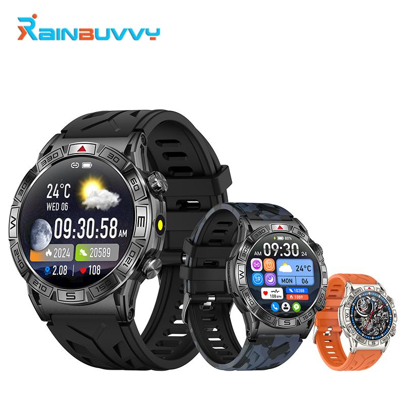 Умные часы Rainbuvvy KC80, 1,43-дюймовый AMOLED-экран, Bluetooth-вызов, пульсометр, шагомер, менструальное напоминание, модные спортивные Bluetooth-часы чёрный