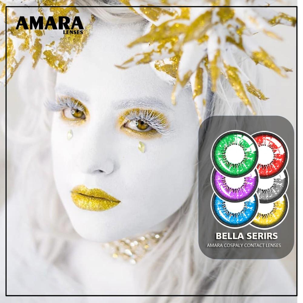 AMARA LENSES 1 пара BELLA Мягкие цветные контактные линзы Косплей Контактные линзы Косметические линзы для глаз Хэллоуина синий