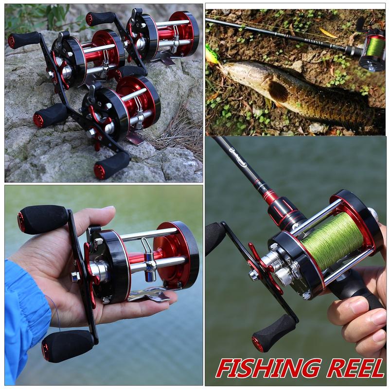 Катушка Baitcaster 6+1 существ с усиленным металлическим корпусом Baitcaster Обычные катушки для морской рыбалки WA40