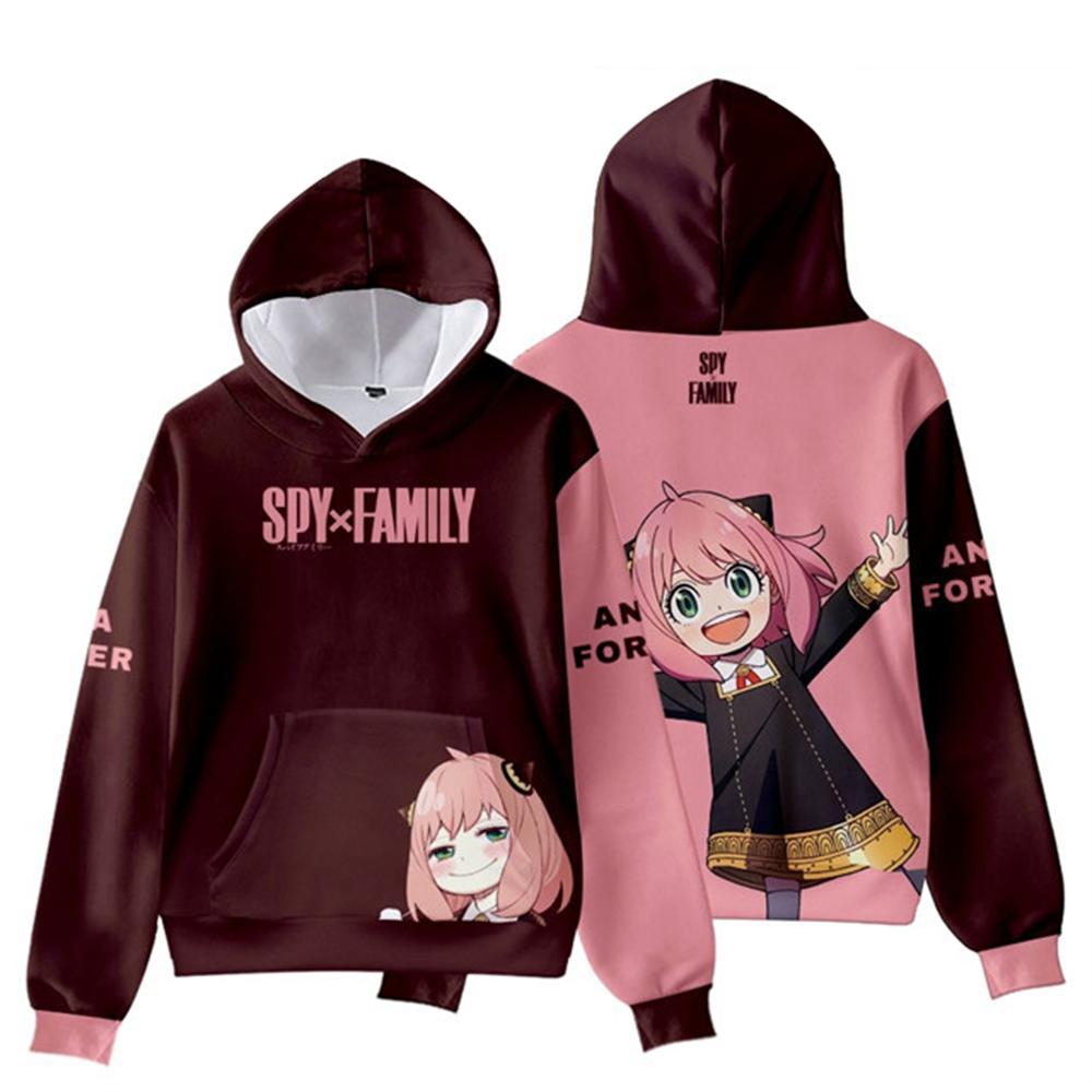 Новые толстовки с капюшоном Аниме SPY X FAMILY 3D Print Kawaii для девочек Толстовки с капюшоном для мальчиков и девочек Детская мода Весна Осень Пуловеры с капюшоном 100