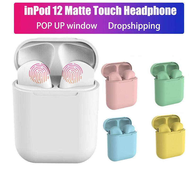 Inpods12 TWS TWS Наушники 5.0 Bluetooth Наушники Беспроводная гарнитура для Iphone Для всех телефонов Android белый