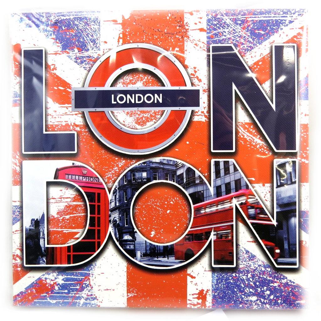 Сокровища Лили [N4180] - Лондонский холст  So British  - 20x20см синий