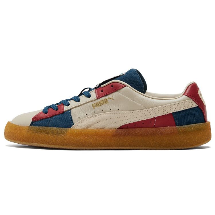 Puma Suede Crepe Patch - Кроссовки унисекс Peyote Blue Red Cream Intense-Blue Intense-Red 381195-01 37.5