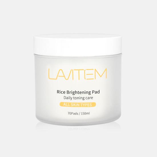 LAVITEM Rice Brighten Pad 70ea 150ml - Подушечки для осветления риса