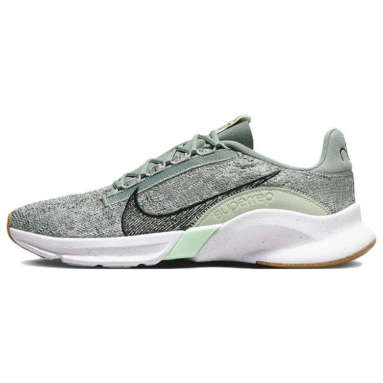 Мужские кроссовки Nike SuperRep Go 3 Flyknit Dusty Sage Gum черно-белые-мятно-пенные DH3394-005 44.5