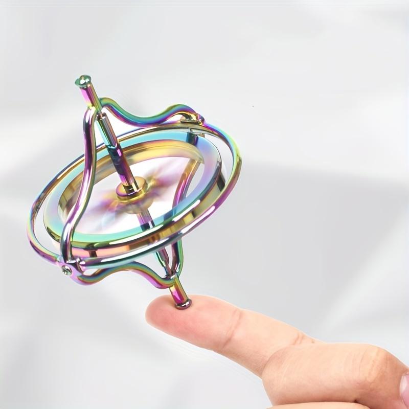 Второе поколение красочных игрушек для декомпрессии Fingertip Spinner из цинкового сплава, креативный металлический гироскоп, подарки на Хэллоуин и Рождество золотистый