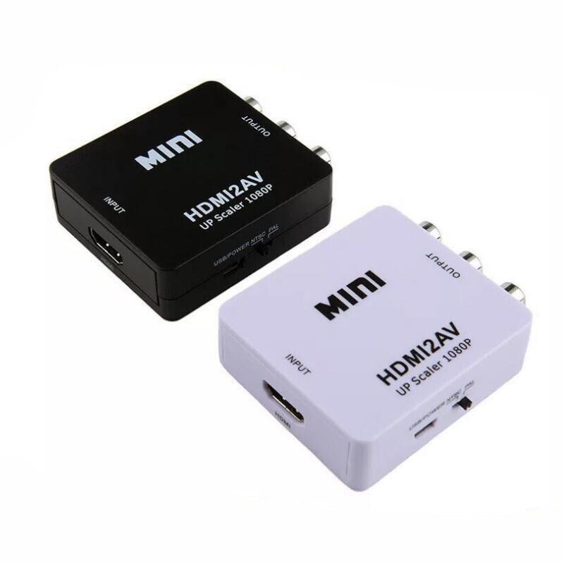 Высокоскоростной адаптер HDMI-AV RCA Конвертер HDMI RCA AV CVSB LR Композитный преобразователь AV-скалера для ПК HDTV-проектор белый