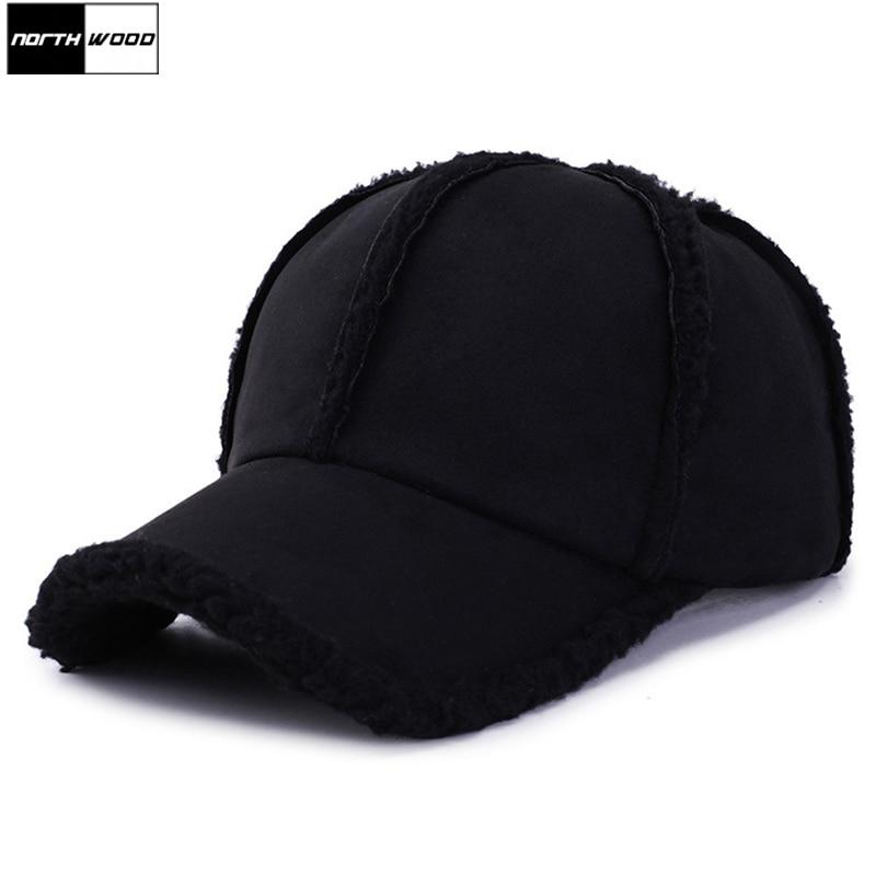 [NORTHWOOD] Женская бейсболка Мужская зимняя бейсболка Snapback Casquette Femme Dad Hat Регулируемая кепка в стиле хип-хоп 56-60 cm чёрный
