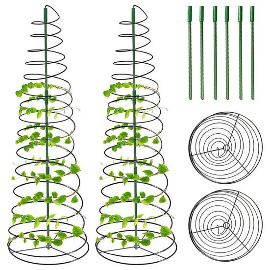 Стойка для поддержки растений Прочная металлическая решетка для зеленой фасоли Растягивающаяся прочная опора для растений для вьющихся лоз Sets