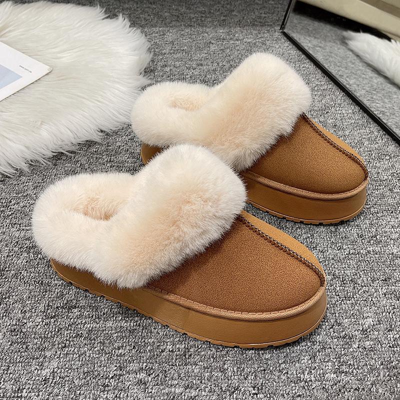 fashion 2024 Women s New  Boots Women Plus Velvet Warm Short Tube Women s Boots Korean Casual Snow Boots Students Wild Cotton Shoes 36 коричневый