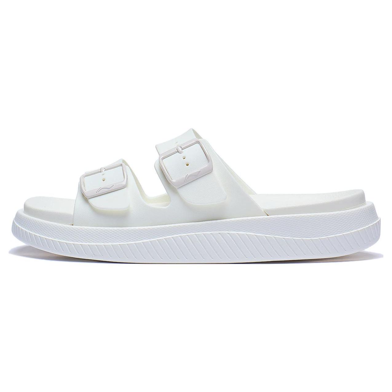 Li Ning Ln Clap Мягкие удобные сандалии Eva Slide Женская обувь белого цвета AGAT008-1 36⅓