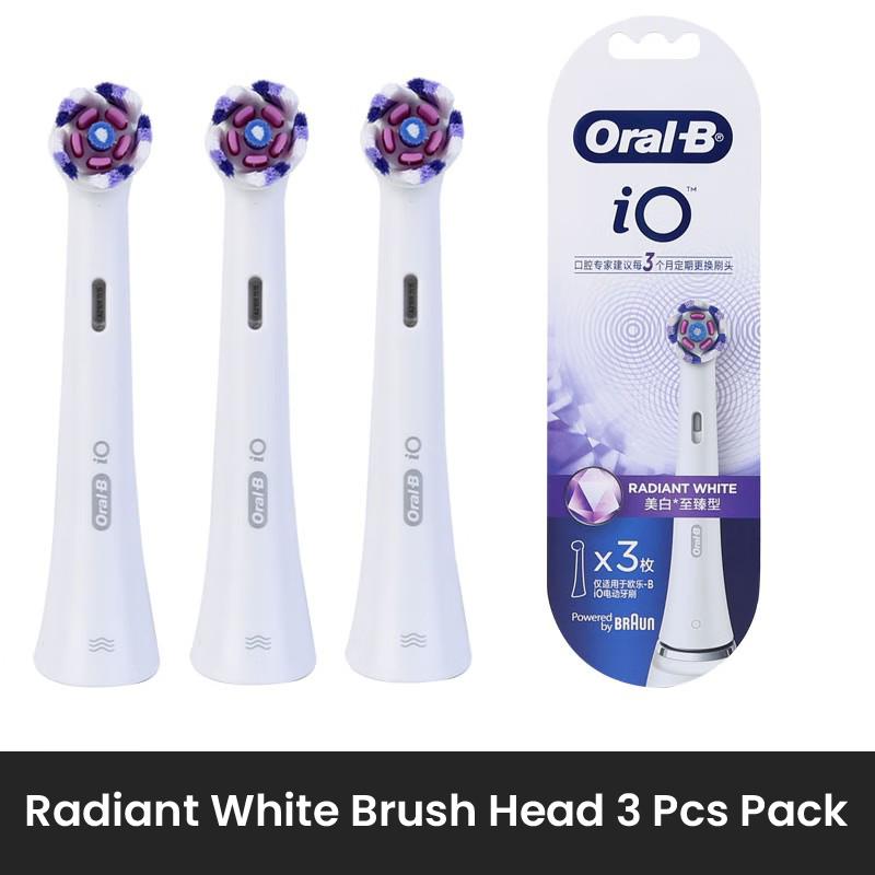 Головки для зубных щеток  Joom Серия Oral B iO Сияющая белая насадка-щетка для полировки удаляет пятна с зубов и зубной налет Совместимость с сериями Oral B iO 5/7/8/9 белый