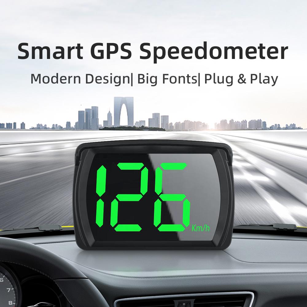 Y03 Автомобильный HUD Умный цифровой GPS-спидометр с большим шрифтом KMH MPH Напоминание о тестировании скорости движения 2,8-дюймовый ЖК-экран Автоматический проекционный дисплей HD для всех автомобилей