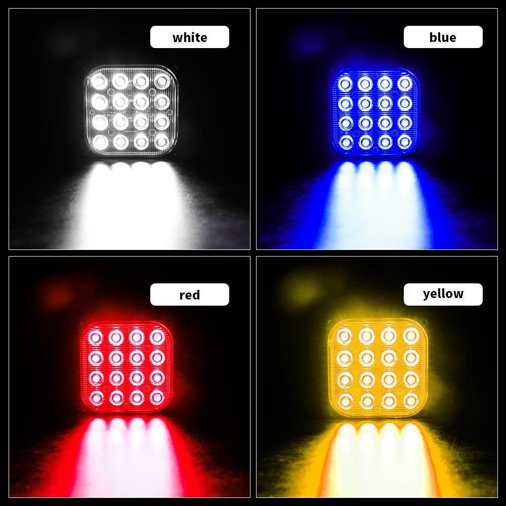 Сигнальные огни  Joom DZX 16LED автомобильные стробоскопы автомобильные аксессуары вспышка боковая аварийная сигнальная лампа предупреждение 12 В 6500 К лампа для грузовика и мотоцикла синий