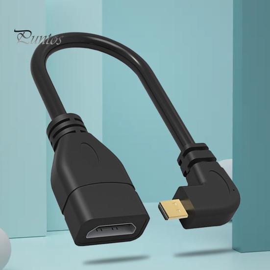 HDMI-кабели и адаптеры  Joom Для HDTV 20 см 90 градусов под прямым углом Micro HDMI, совместимый между мужчинами и женщинами, удлинитель, кабель-адаптер чёрный