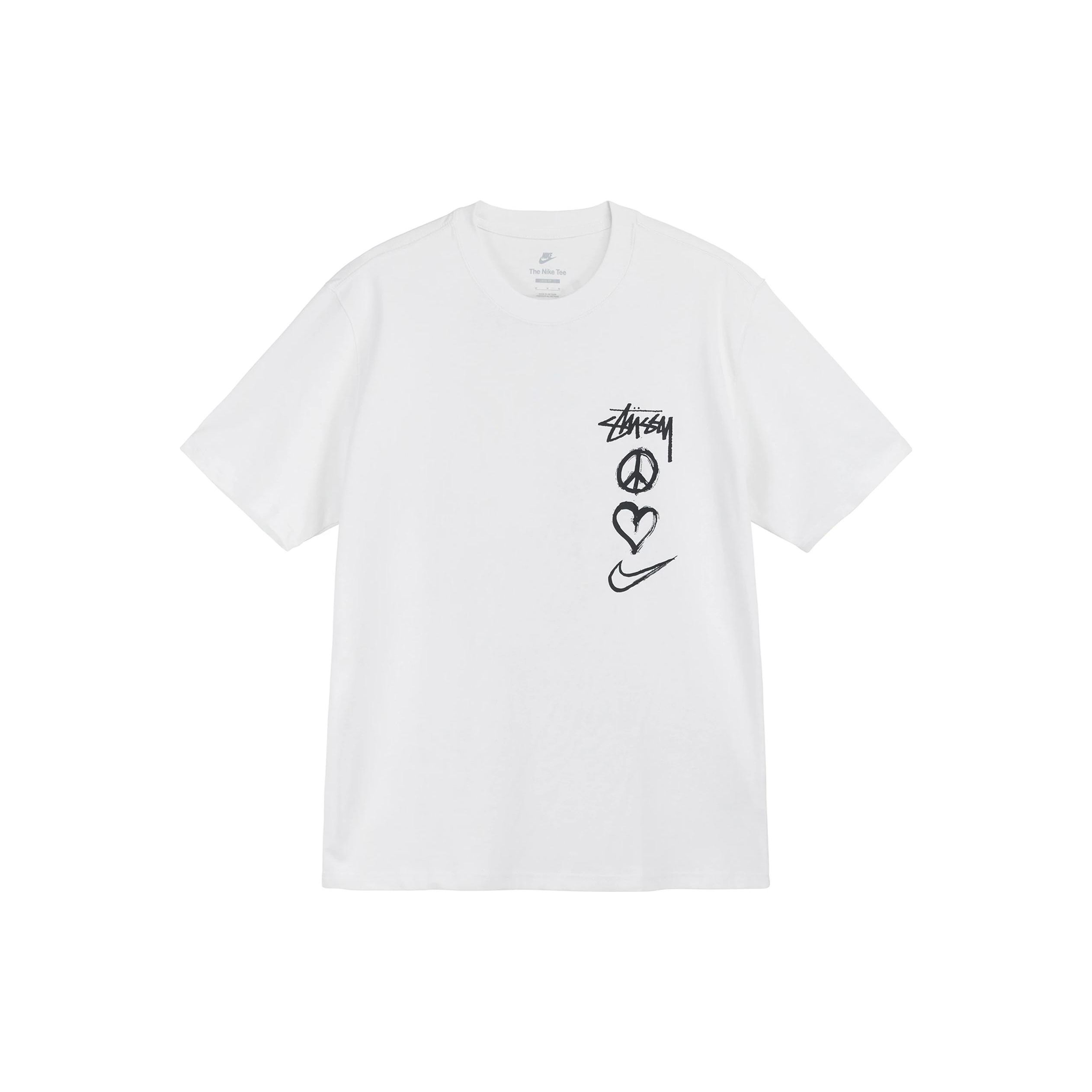 Футболка Nike x Stussy Peace, Love, Swoosh (Азия) Белая уличная одежда унисекс DM4943-121 M