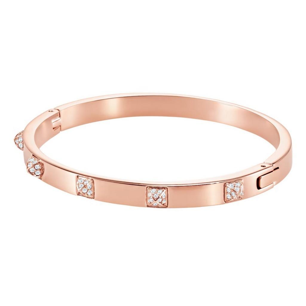 Женский браслет Swarovski Tactic розового золота с белыми кристаллами 5098368