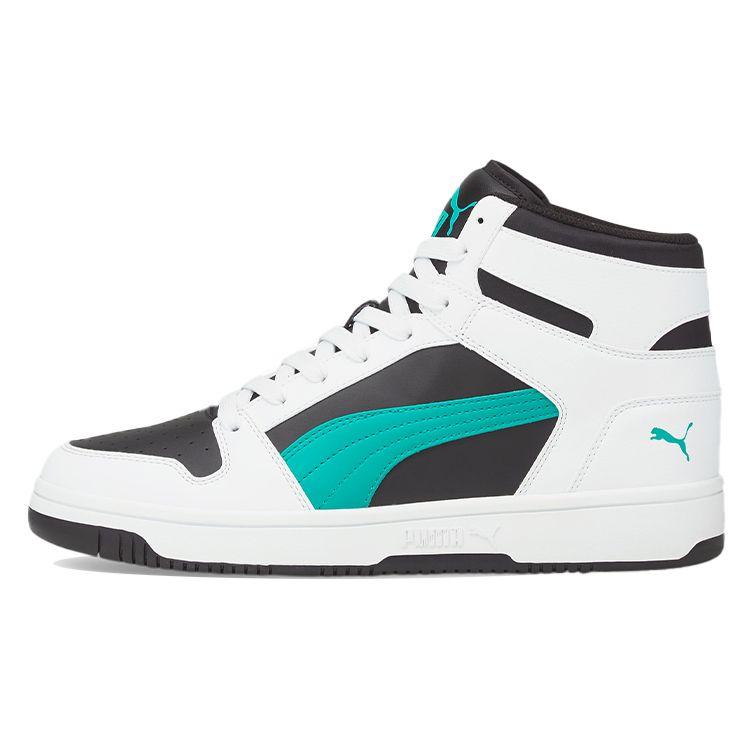 Кроссовки унисекс Puma Rebound LayUp White Spectra Green Черные 369573-26 37.5