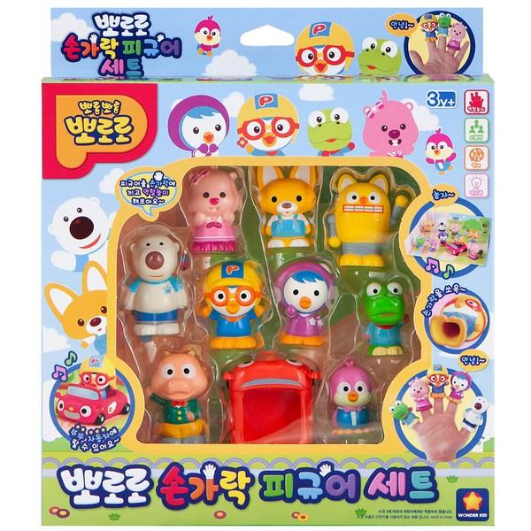 Набор из 10 пальчиковых фигурок Pororo, разные цвета, популярные корейские игрушки