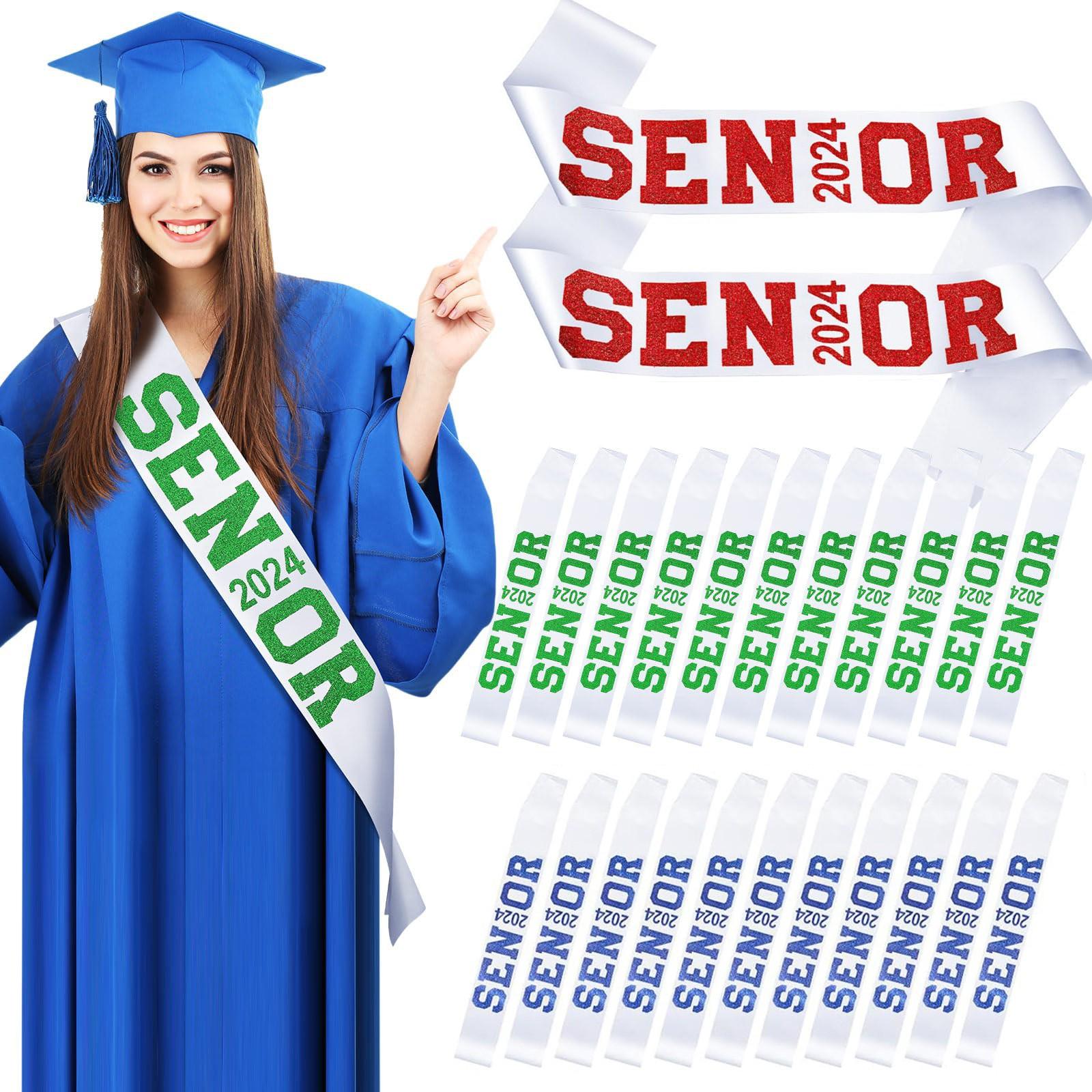 Атласные пояса Matsui Senior 2024 с блестящими буквами, пояс болельщика, пояс для выпускных торжеств, пояс для старшего поколения, конкурс классов One Size