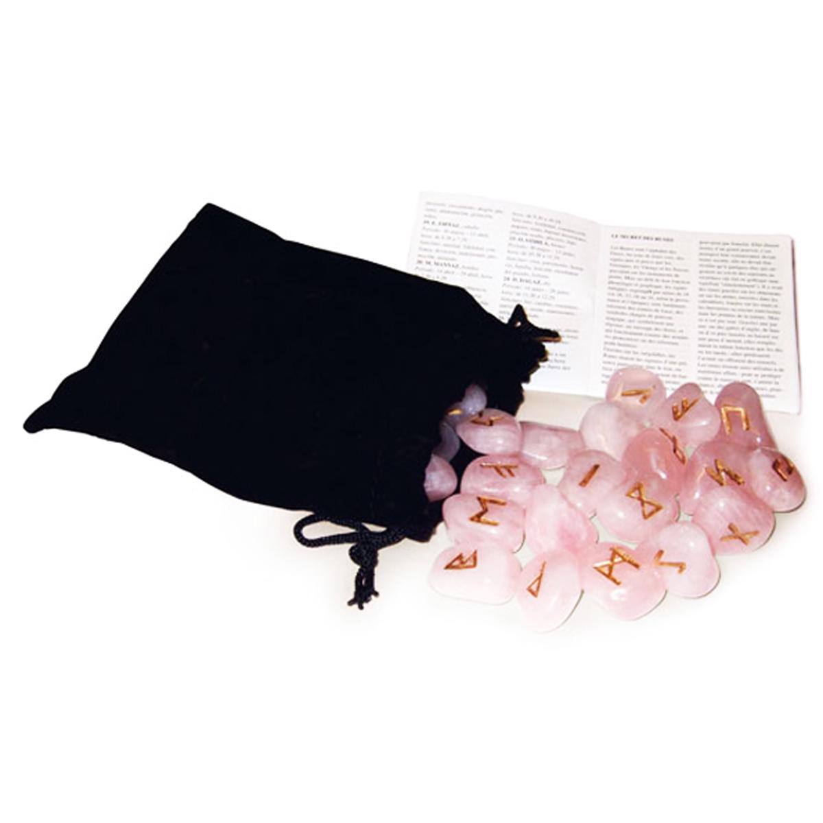Les Trésors De Lily [Q9795] - Коробка из розового кварца «Руны» (гармония - безмятежность - напористость) ярко-розовый