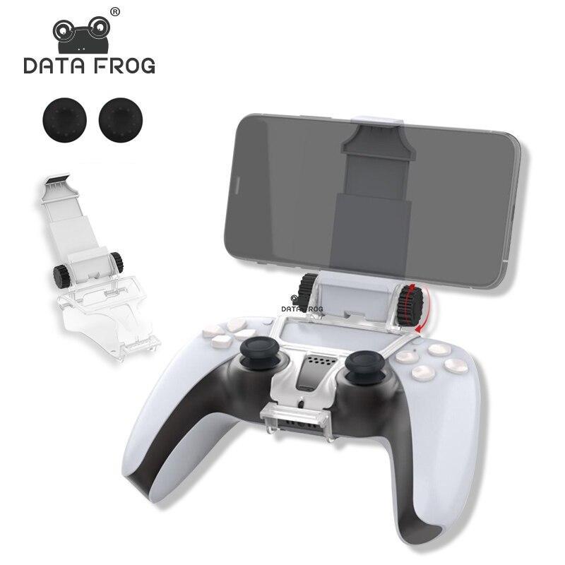   Joom Зажим для мобильного телефона Data Frog, держатель для игрового контроллера PS5, выдвижной кронштейн-подставка для Playstation 5, геймпада белый