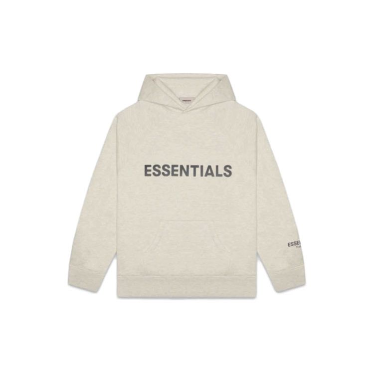 Fear of God Essentials FW20 Толстовка с капюшоном и 3D-силиконовой аппликацией унисекс Хизер-Овсянка FOG-FW20-234 XL