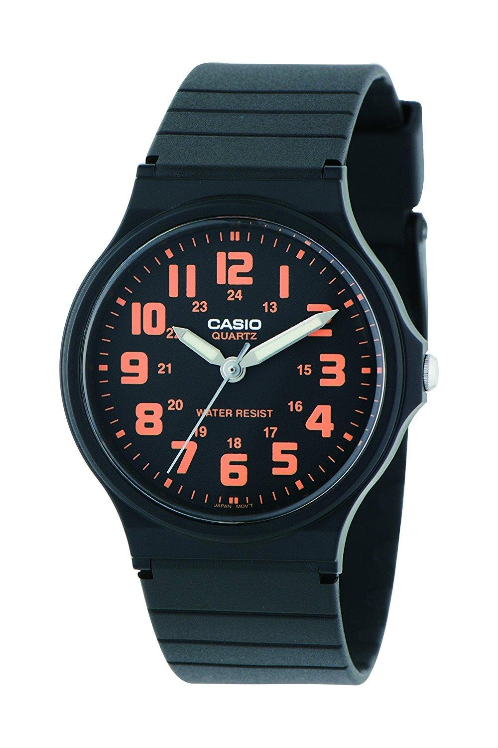 [Casio] Мужские кварцевые часы Casio MQ-71-4B BlackOrange [Товар]