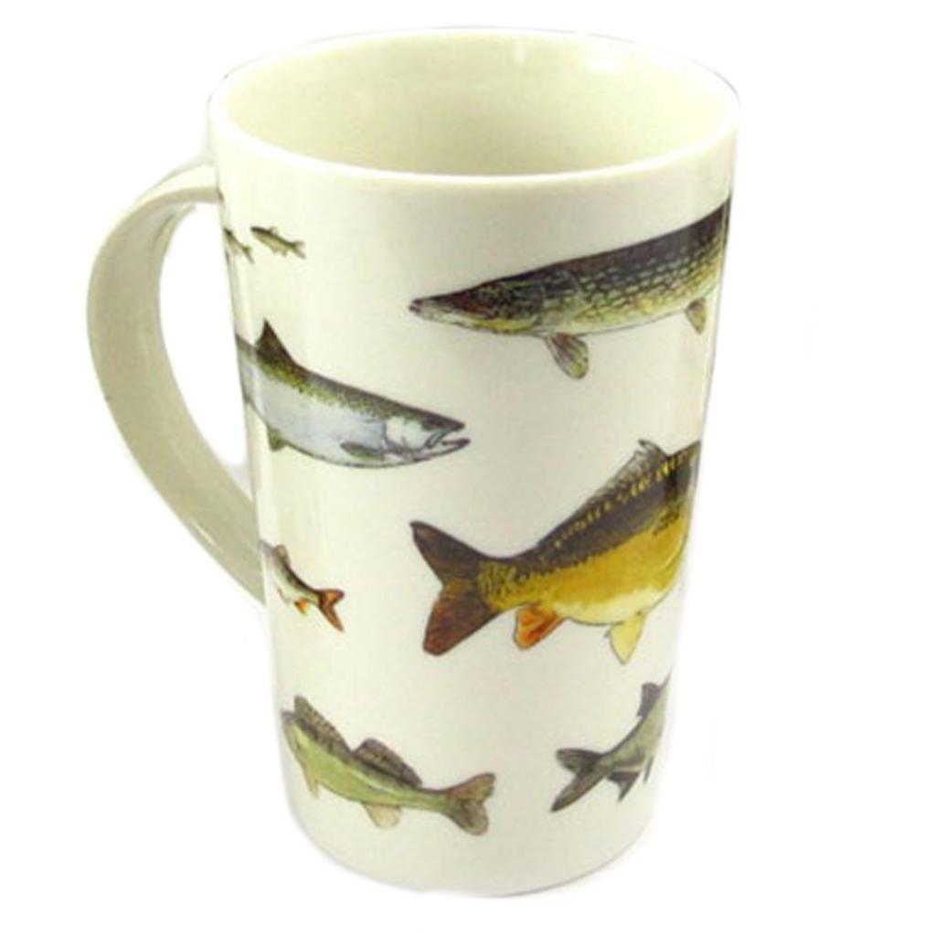Les Trésors De Lily [Q8811] - Большая керамическая кружка  Fish  - 12,5x8 см бежевый