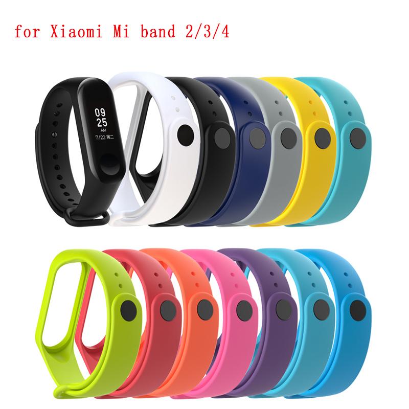 Сменный ремешок из ТПУ, сменный ремешок для часов для Xiaomi Mi Band 2/3/4, браслеты for Mi band 2 белый