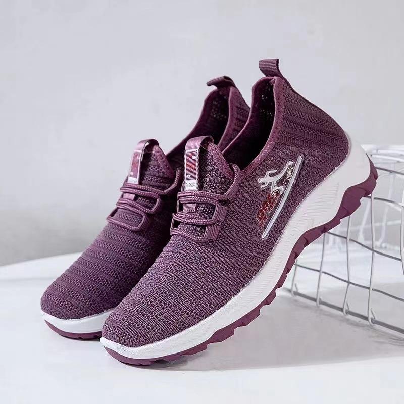 Новые повседневные кроссовки Flyknit женские легкие туфли для мам с мягкой подошвой модные туфли из кокоса 36