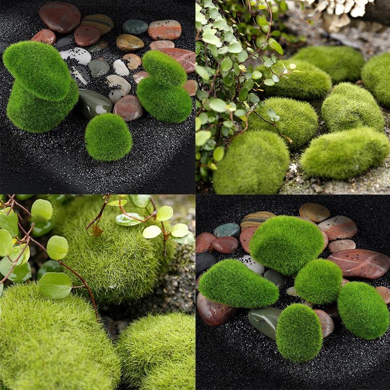Marimo Moss Balls Искусственная трава Каменный газон Мини Сказочный сад Микротеррариум L