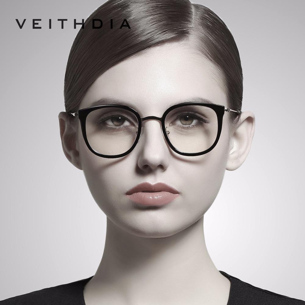 Очки и аксессуары Veithdia унисекс модные женские очки оправа мужские очки оправа винтажные прозрачные линзы очки 1232 чёрный/золотой