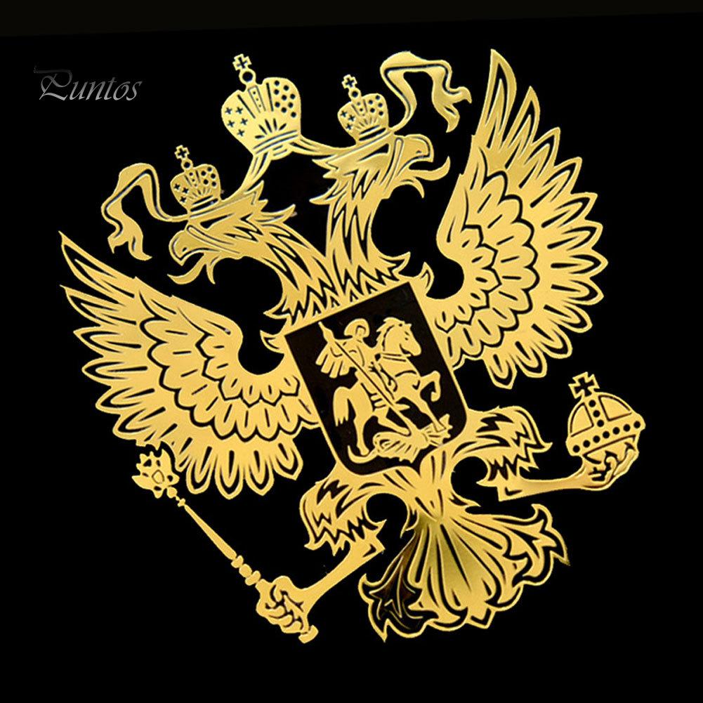 Российская Федерация Орел Эмблема Авто Наклейки Телефон Ноутбук Наклейка Декор S серебряный