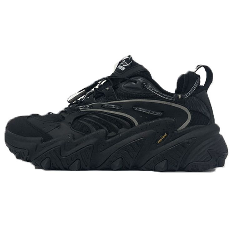 Li Ning X-Claw Cat Paw Удобные универсальные амортизирующие нескользящие износостойкие повседневные туфли с низким верхом для мужчин, повседневные туфли черного цвета AGLQ013-4 41