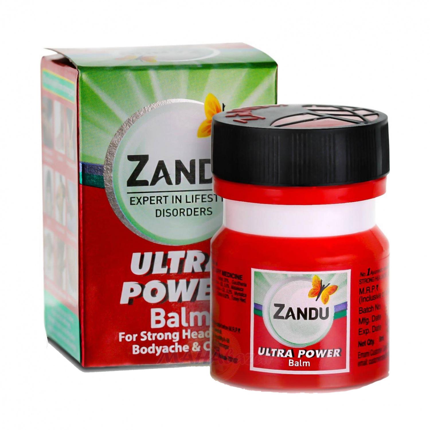 Бальзам для тела (8 мл), Balm Ultra Power,  Zandu