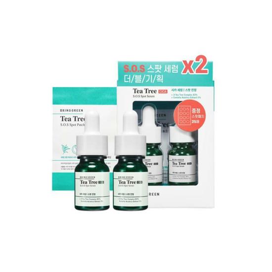 Наборы косметики  Joom BRING GREEN Tea Tree S.O.S Spot Serum Двойной набор 3items