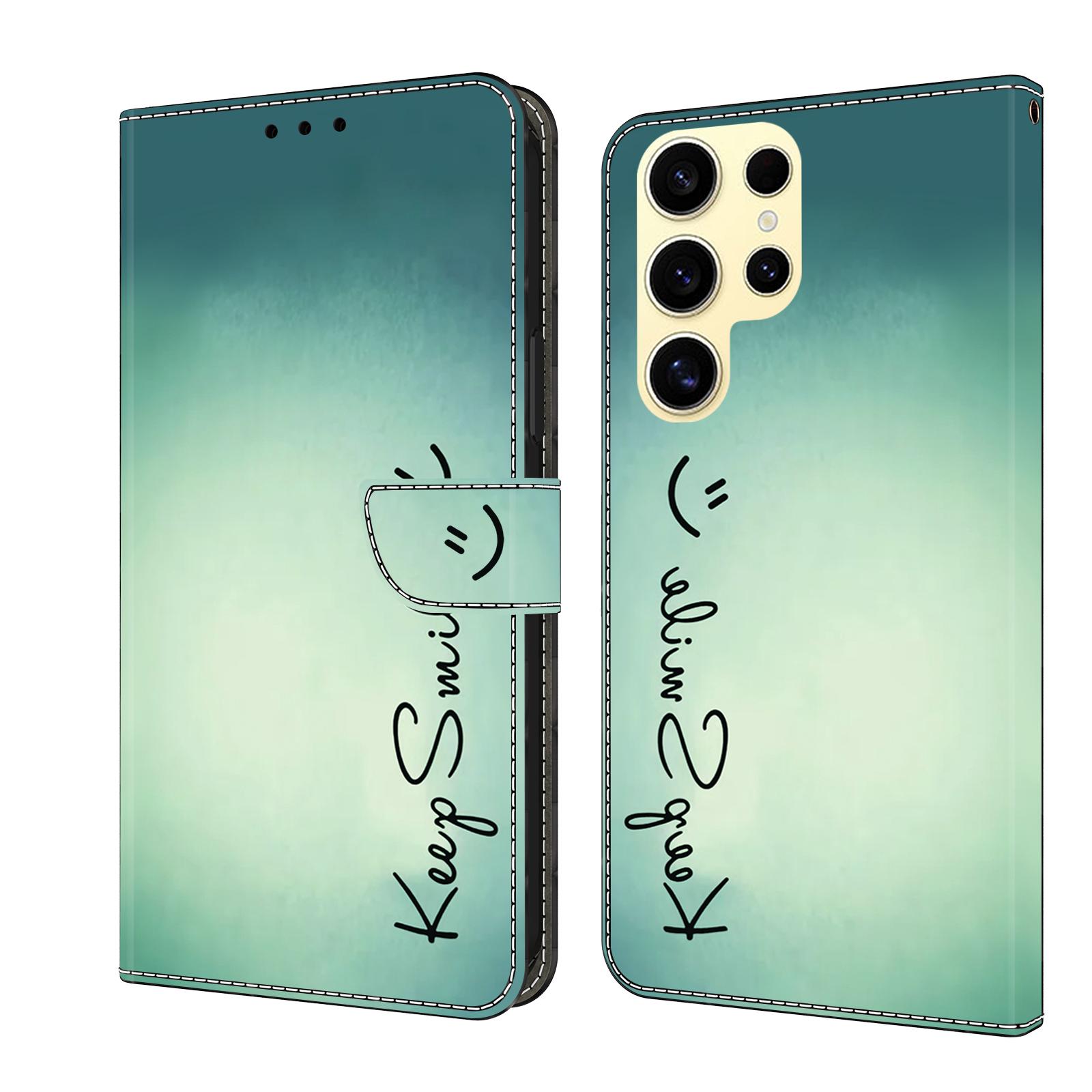 Чехол-книжка из искусственной кожи с рисунком улыбки для iPhone Samsung Huawei Honor Google Redmi Xiaomi LG Motorola Sony Nokia Oneplus Oppo Realme 9 Pro Plus