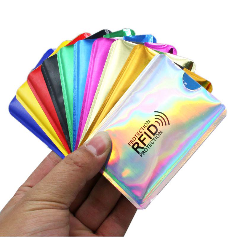   Joom Кошелек с защитой от RFID, держатель для банковской карты, ID банка, чехол для карты, защита, металлический держатель для кредитной карты, 6 * 9,3 см чёрный