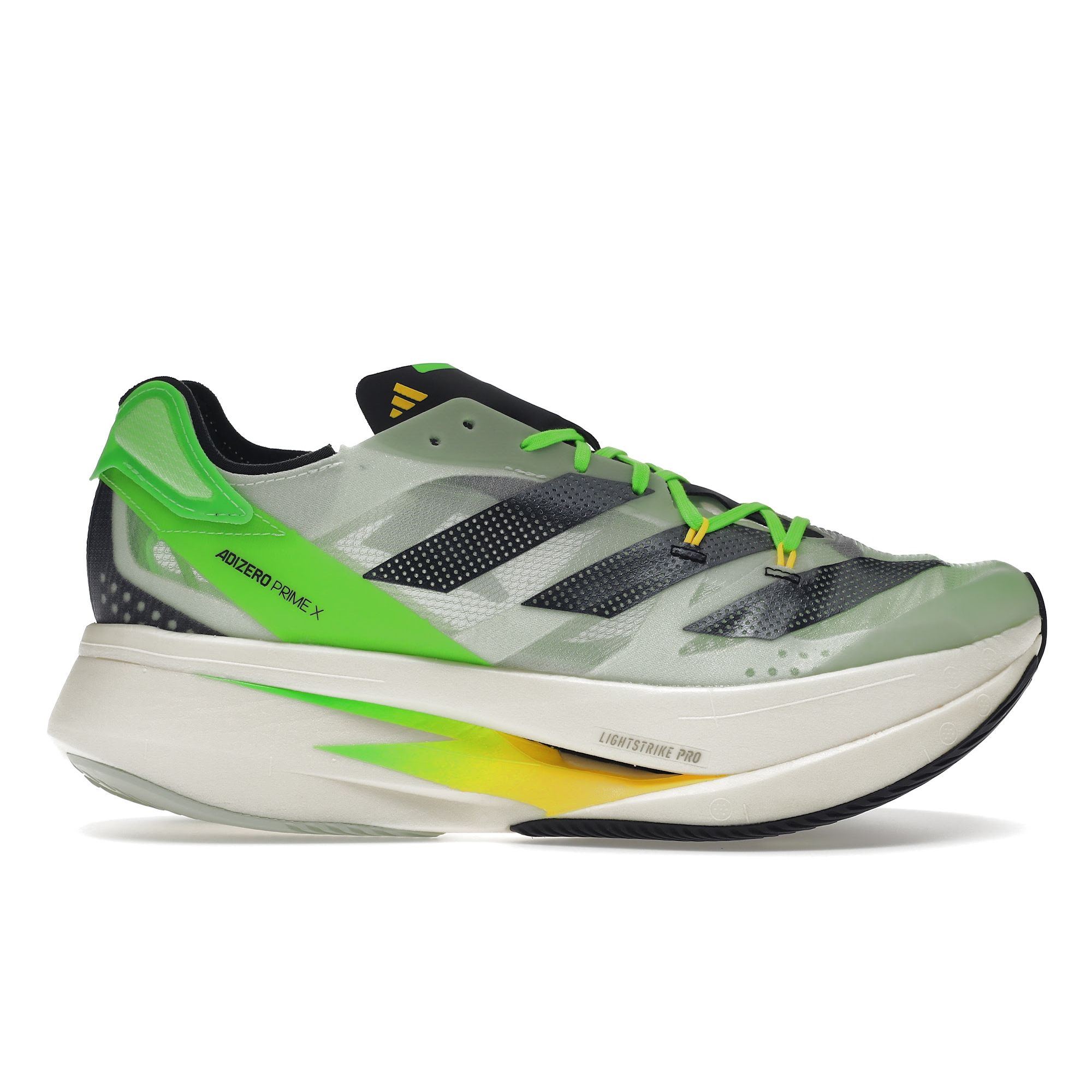 Кроссовки унисекс adidas Adizero Prime X Linen Green Black Core-Black Beam-Yellow GV7074 38