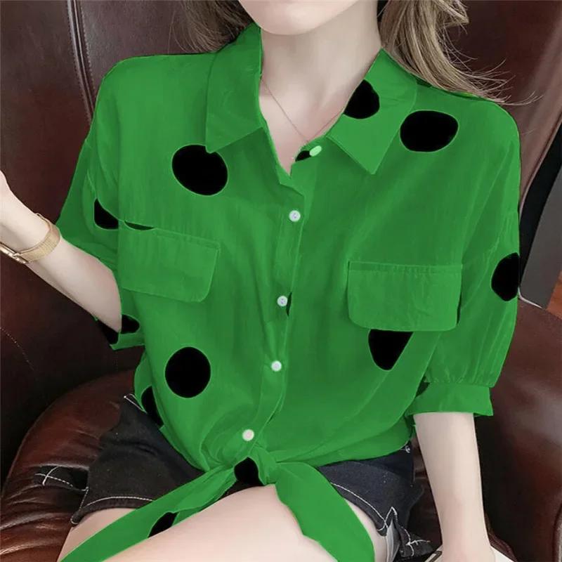 Blusas Mujer весна-осень женские тонкие рубашки Camisas сорочки свободные блузки больших размеров женские топы корейские Blusas карманы M красный